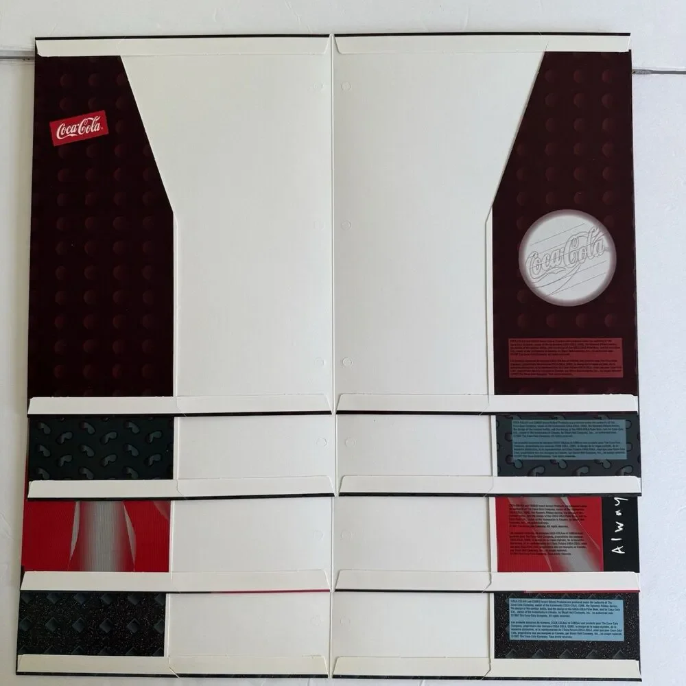 Vintage Coca Cola Coke Soft Drink Folder Polar Bear 1997 Memorabilia Set of 4
